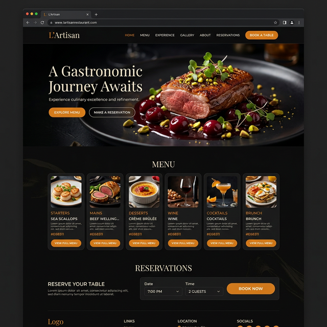 Restaurant UI design